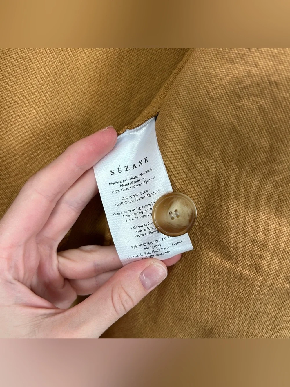 NWOT Sezane Gabin Jacket Light Camel Size 4/Small - Picture 9 of 11